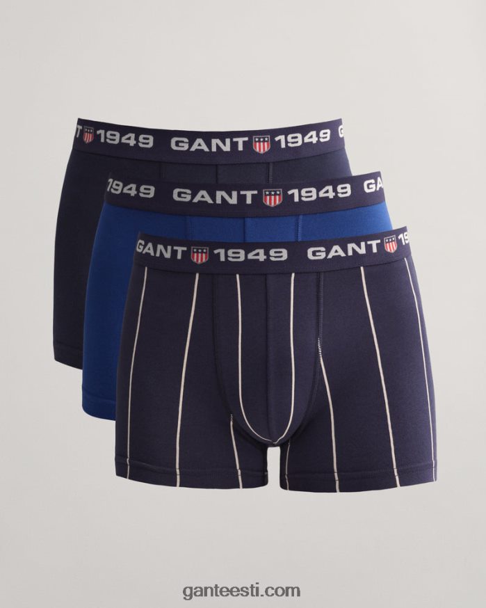 GANT mehed õhtusinine 3-pakk laia triibuga kohvreid NBR64N542