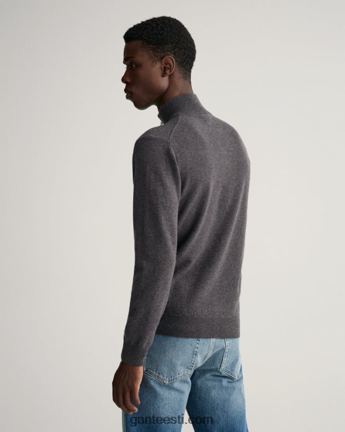 GANT mehed antratsiitne melanž ülipeen lambavillane pooltõmblukuga kampsun NBR64N330
