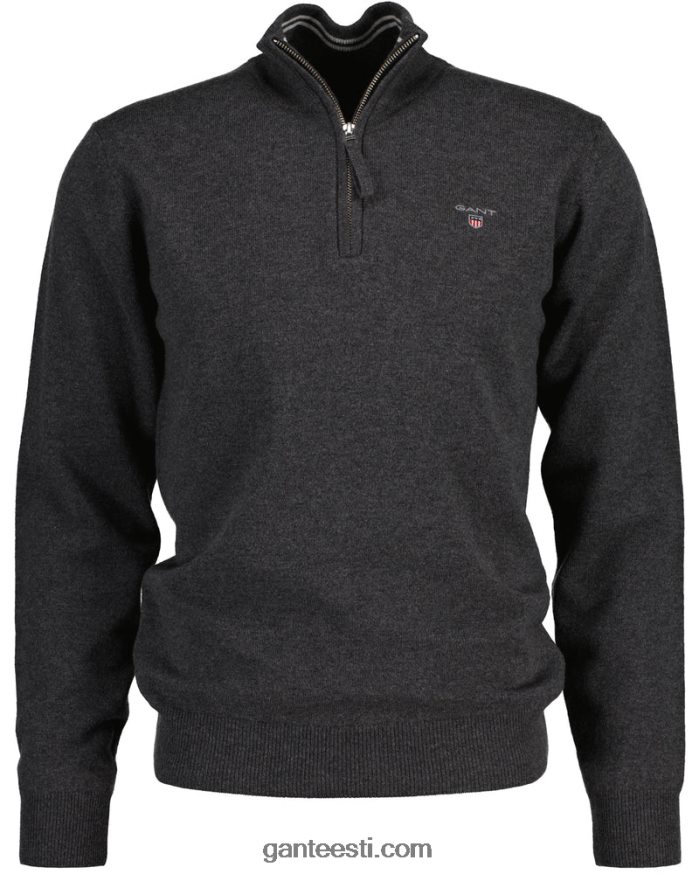 GANT mehed antratsiitne melanž ülipeen lambavillane pooltõmblukuga kampsun NBR64N330