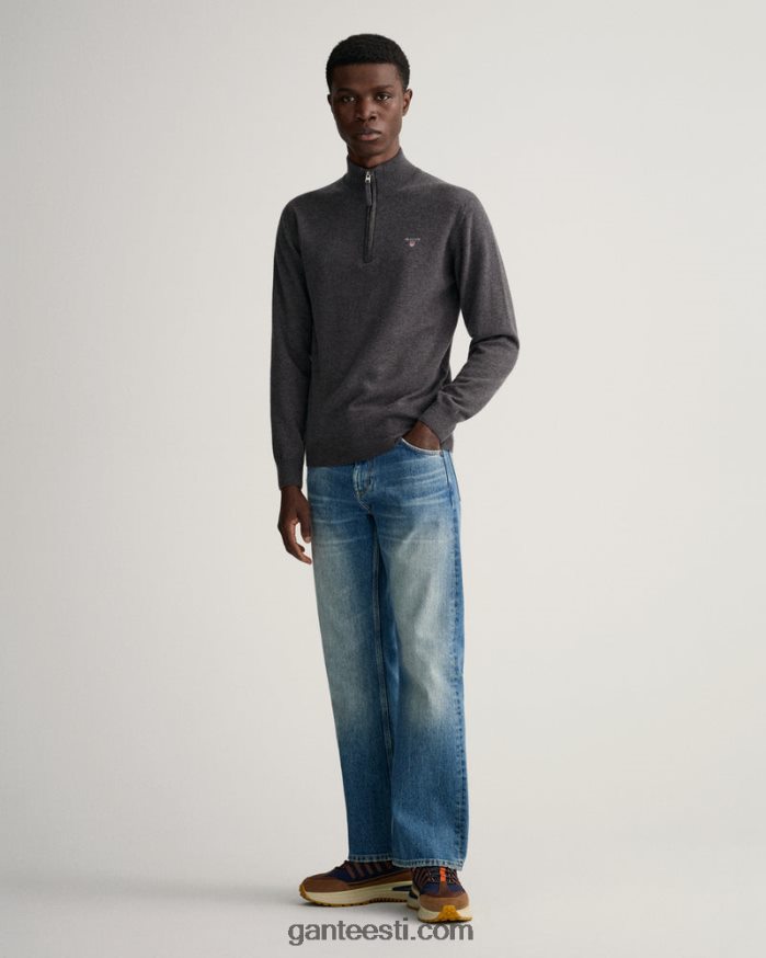 GANT mehed antratsiitne melanž ülipeen lambavillane pooltõmblukuga kampsun NBR64N330