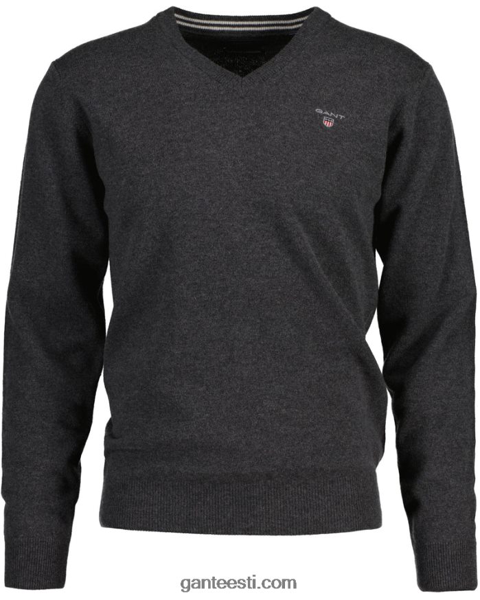 GANT mehed antratsiitne melanž ülipeen lambavillane v-kaelusega kampsun NBR64N307