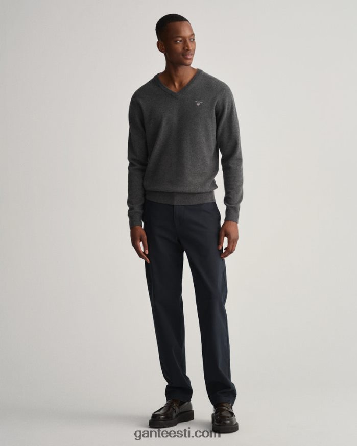 GANT mehed antratsiitne melanž ülipeen lambavillane v-kaelusega kampsun NBR64N307