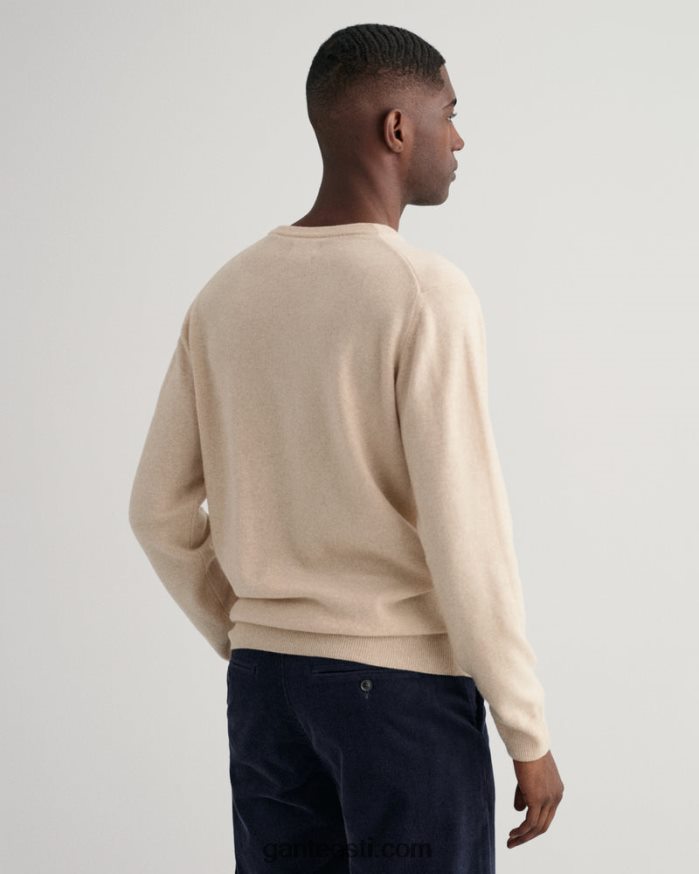 GANT mehed dk. liiva melanž ülipeen lambavillane v-kaelusega kampsun NBR64N308