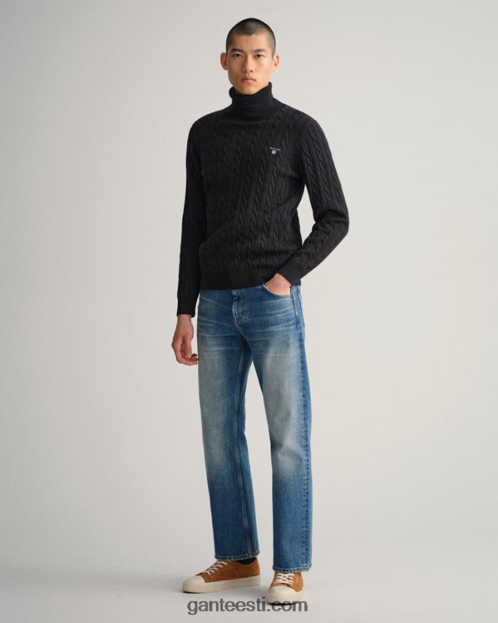 GANT mehed dk süsi melanž puuvillase kaabliga kilpkonnaga kampsun NBR64N356