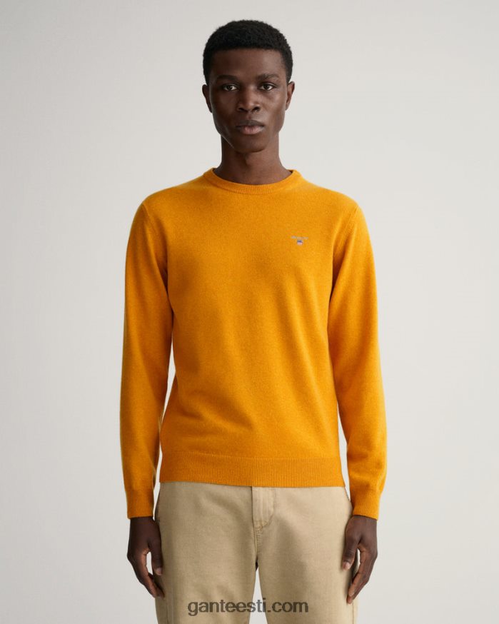 GANT mehed dk sinepi apelsin ülipeen lambavillast kaelusega kampsun NBR64N312