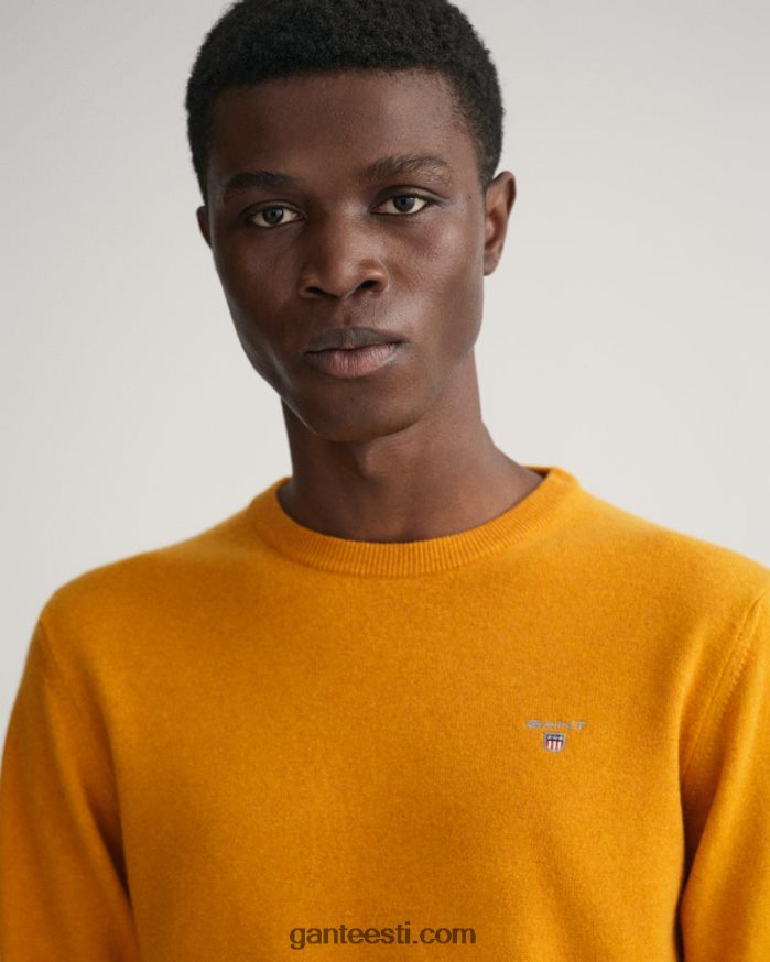 GANT mehed dk sinepi apelsin ülipeen lambavillast kaelusega kampsun NBR64N312