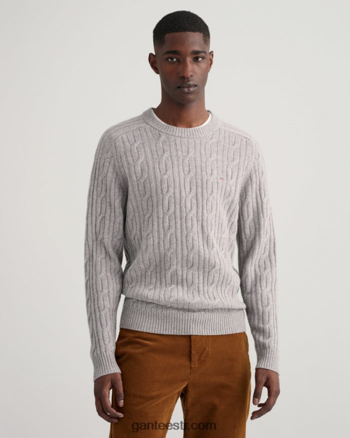 GANT mehed hall melanž lambavillast kaelusega kampsun NBR64N320