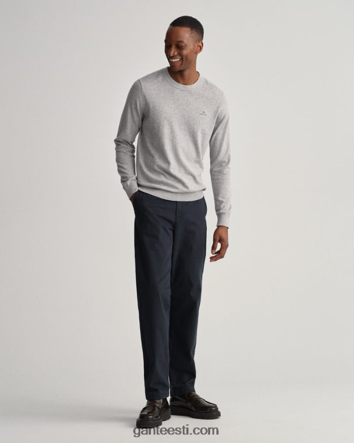 GANT mehed hall melanž puuvillane kašmiir kaelusega kampsun NBR64N351