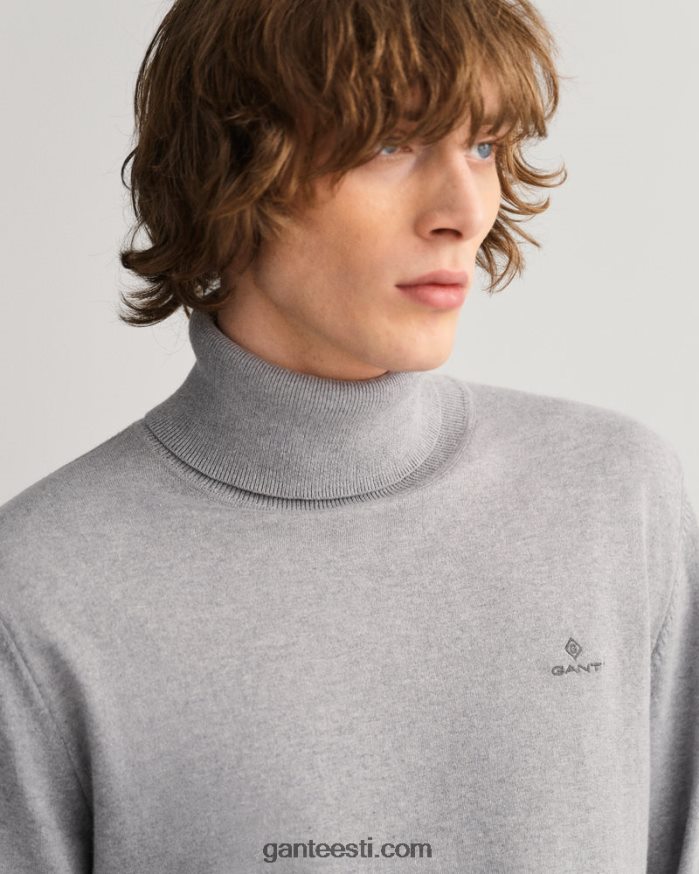 GANT mehed hall melanž puuvillane kašmiirist rullkaelusega kampsun NBR64N316