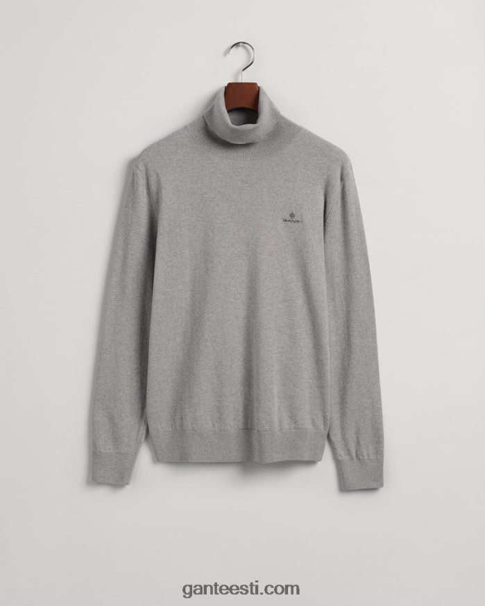 GANT mehed hall melanž puuvillane kašmiirist rullkaelusega kampsun NBR64N316