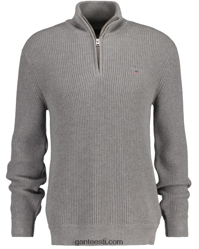 GANT mehed hall melanž vatist soonik pool lukuga kampsun NBR64N310