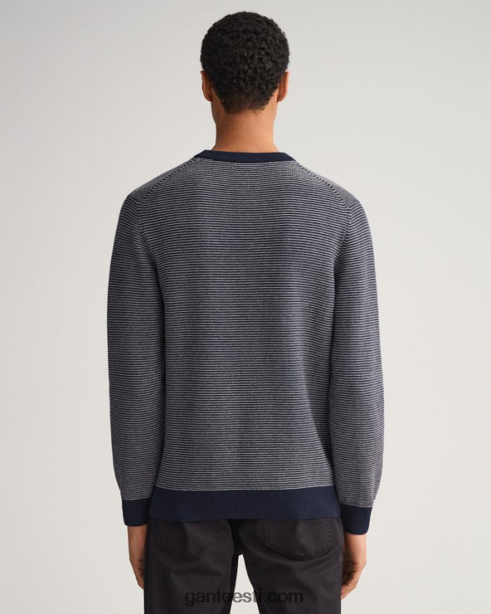 GANT mehed õhtusinine kerge tekstuuriga präänkaelusega kampsun NBR64N339