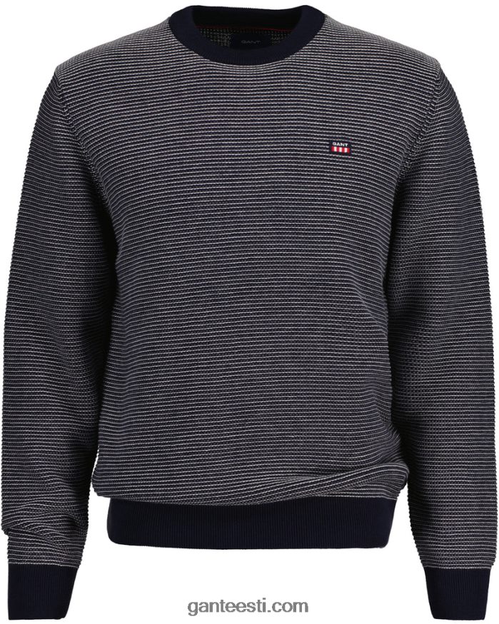 GANT mehed õhtusinine kerge tekstuuriga präänkaelusega kampsun NBR64N339