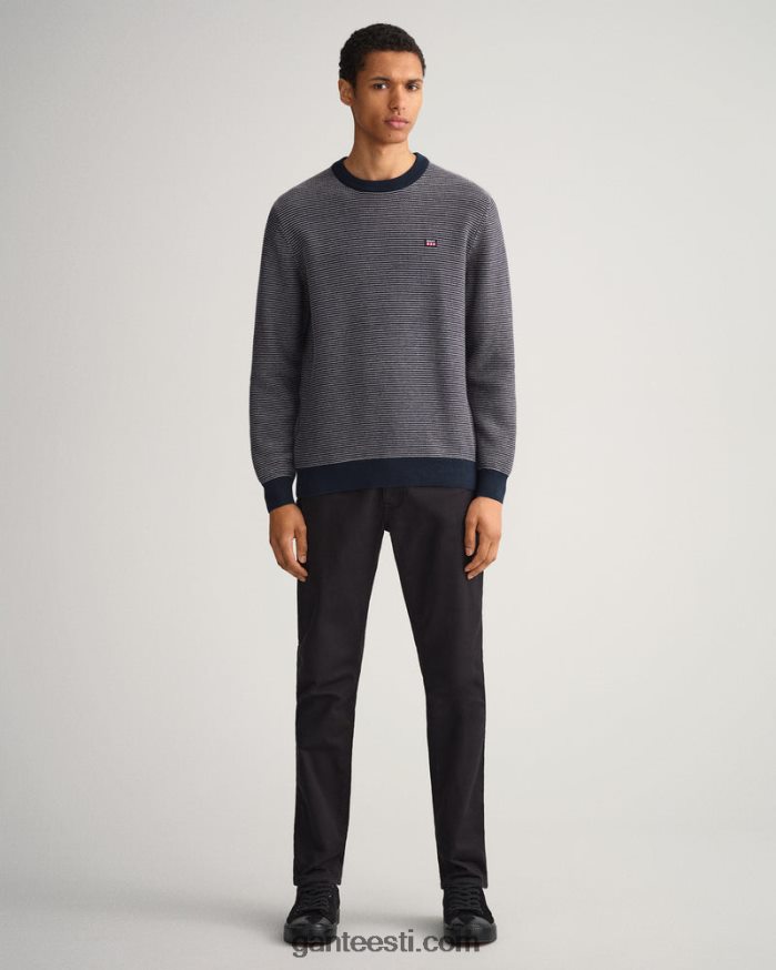 GANT mehed õhtusinine kerge tekstuuriga präänkaelusega kampsun NBR64N339