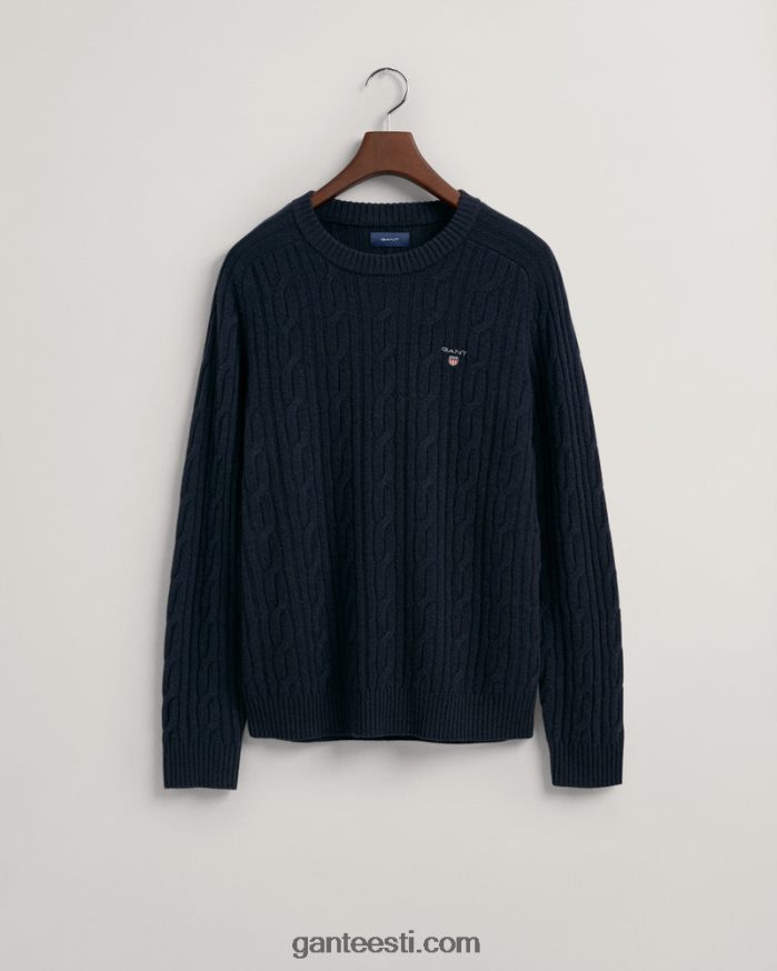 GANT mehed õhtusinine lambavillast kaelusega kampsun NBR64N336