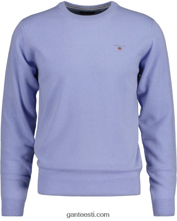 GANT mehed järvesinine melanž ülipeen lambavillast kaelusega kampsun NBR64N299