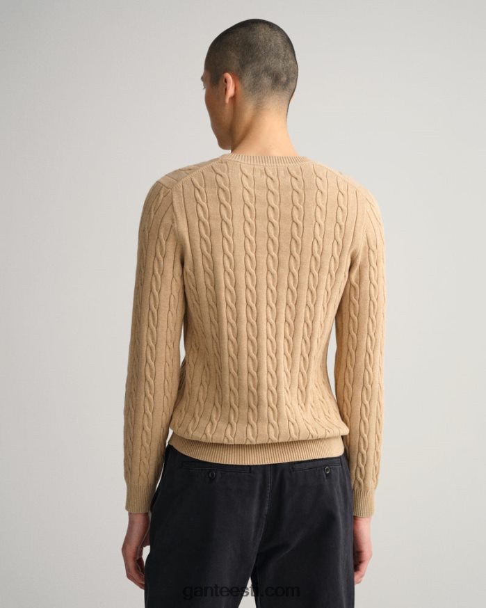 GANT mehed khaki mel puuvillane kaelusega kampsun NBR64N315