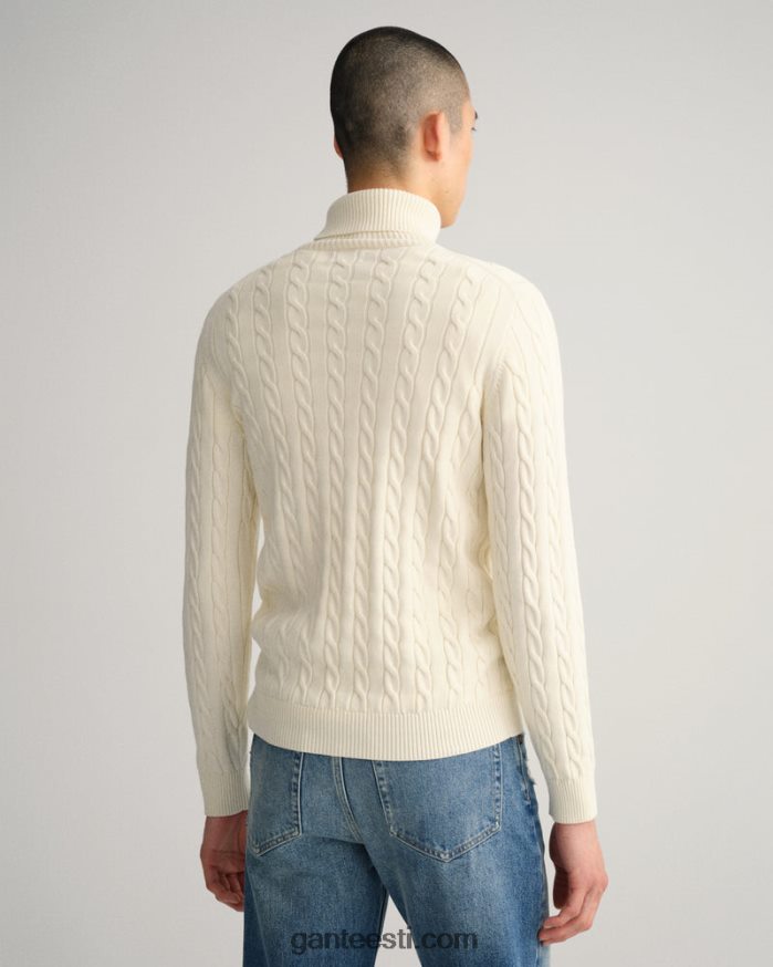 GANT mehed kreem puuvillase kaabliga kilpkonnaga kampsun NBR64N329