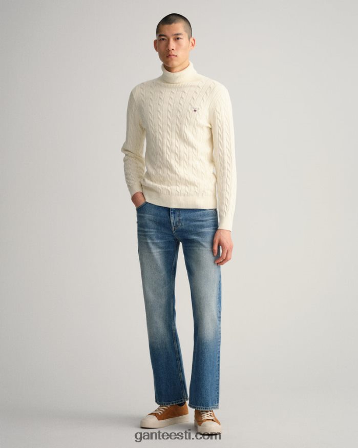 GANT mehed kreem puuvillase kaabliga kilpkonnaga kampsun NBR64N329