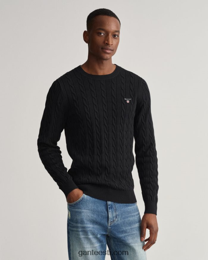 GANT mehed must puuvillane kaelusega kampsun NBR64N321