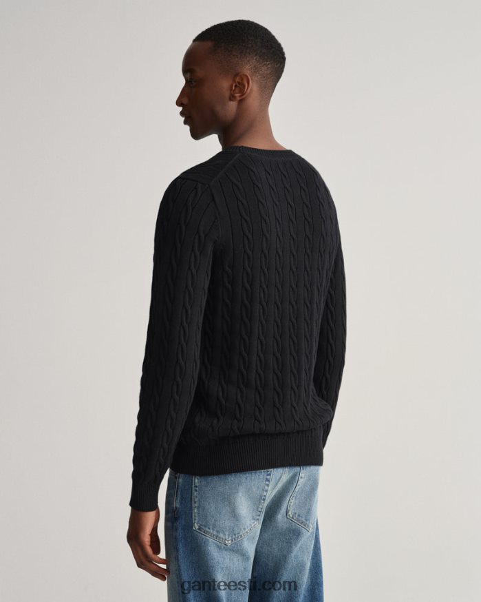 GANT mehed must puuvillane kaelusega kampsun NBR64N321