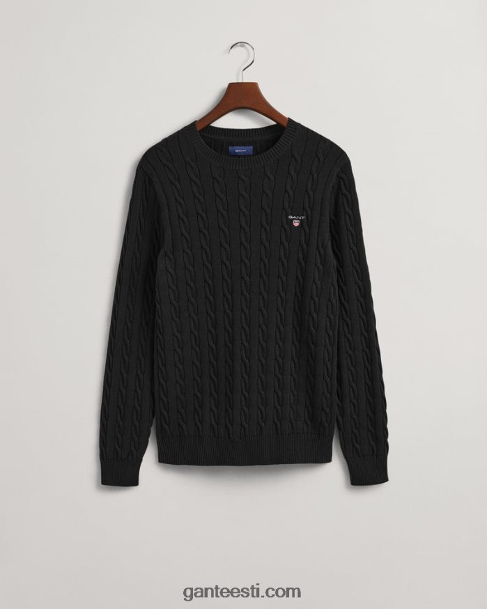 GANT mehed must puuvillane kaelusega kampsun NBR64N321