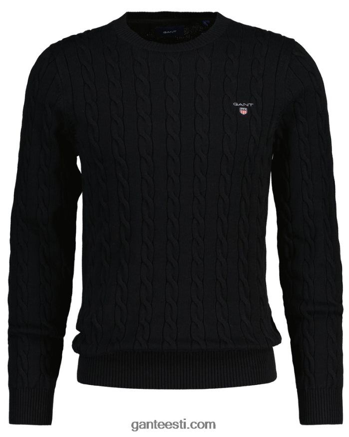 GANT mehed must puuvillane kaelusega kampsun NBR64N321