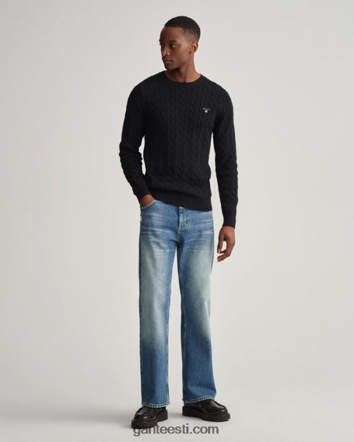 GANT mehed must puuvillane kaelusega kampsun NBR64N321