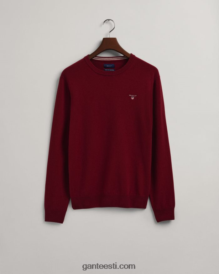 GANT mehed port punane ülipeen lambavillast kaelusega kampsun NBR64N365