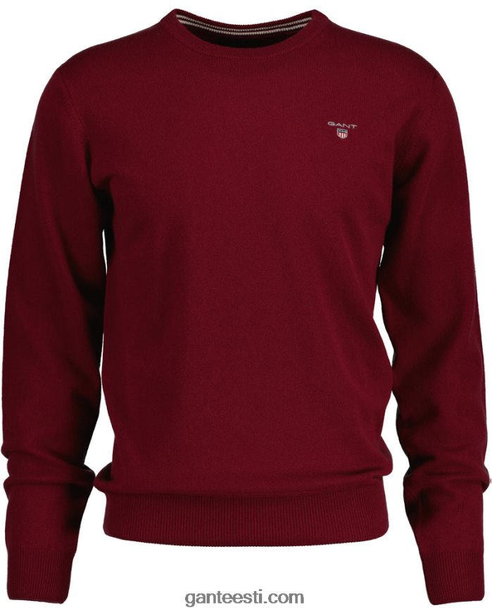 GANT mehed port punane ülipeen lambavillast kaelusega kampsun NBR64N365
