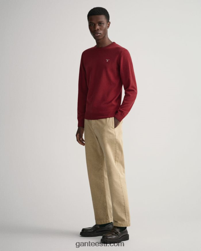 GANT mehed port punane ülipeen lambavillast kaelusega kampsun NBR64N365