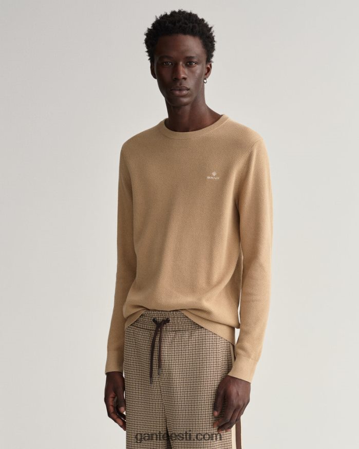 GANT mehed tume khaki puuvillane pikee kaelusega kampsun NBR64N328