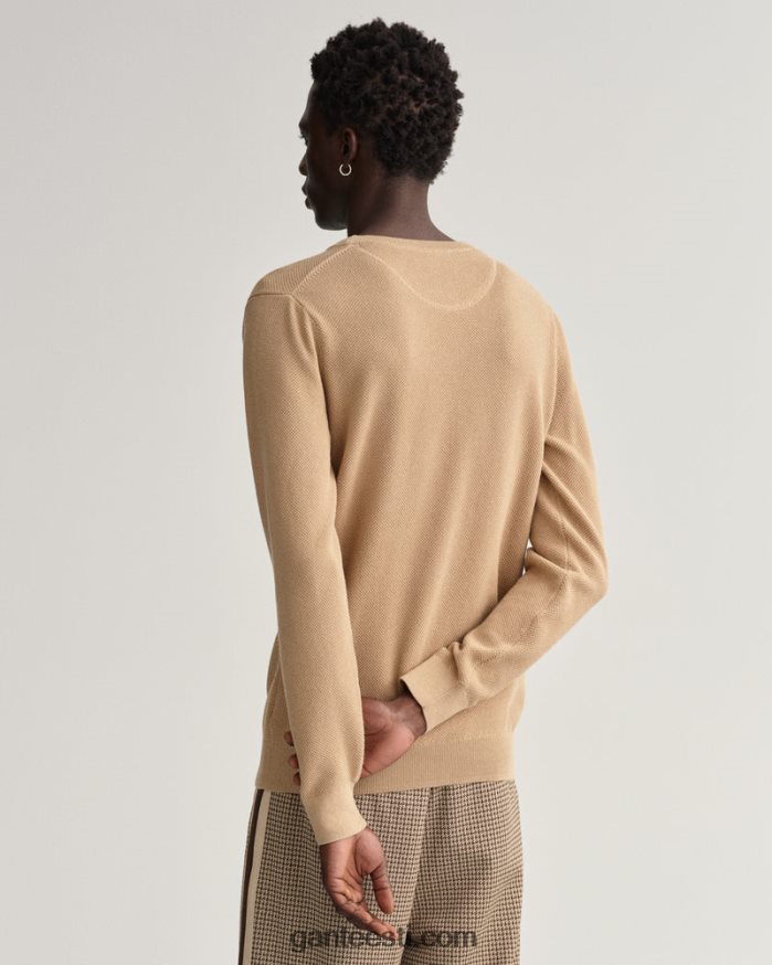 GANT mehed tume khaki puuvillane pikee kaelusega kampsun NBR64N328