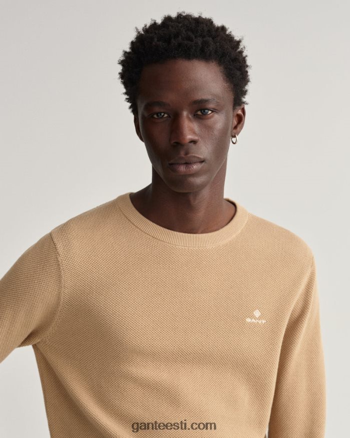 GANT mehed tume khaki puuvillane pikee kaelusega kampsun NBR64N328