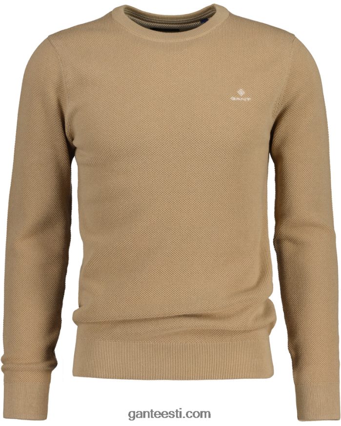 GANT mehed tume khaki puuvillane pikee kaelusega kampsun NBR64N328