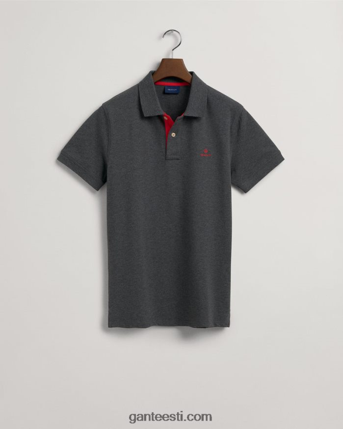 GANT mehed antratsiitne melanž kontrastne krae pique rugger NBR64N115