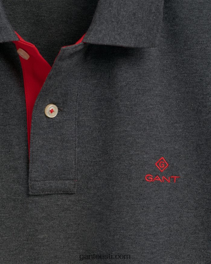 GANT mehed antratsiitne melanž kontrastne krae pique rugger NBR64N115