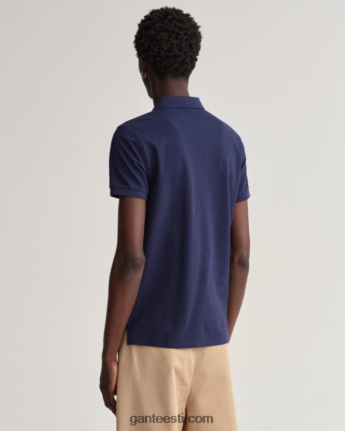 GANT mehed õhtusinine originaal slim fit pique polo särk NBR64N119