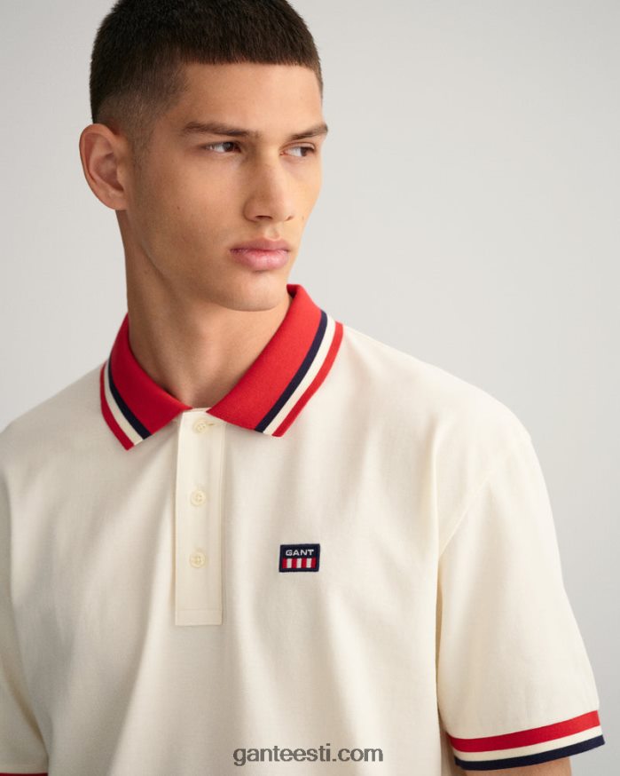 GANT mehed kreem retro lipuga pikee polosärk NBR64N122