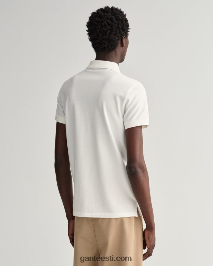 GANT mehed valge originaal slim fit pique polo särk NBR64N105