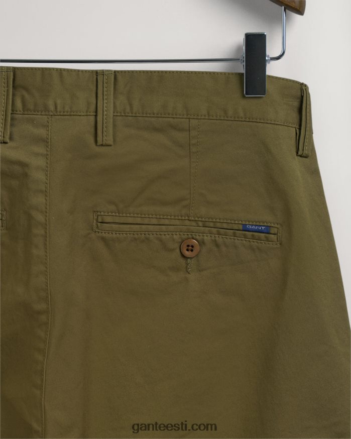 GANT mehed armee roheline hallden slim fit twill chinos NBR64N412