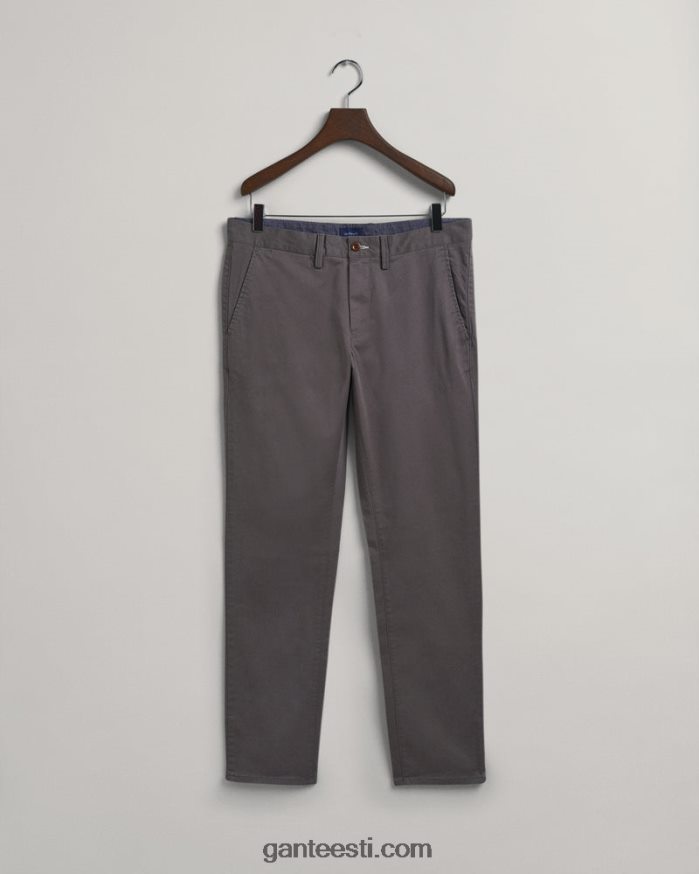 GANT mehed grafiit hallden slim fit twill chinos NBR64N417