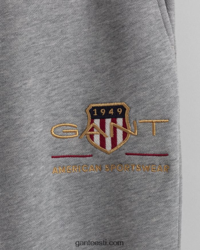 GANT mehed hall melanž arhiivikilbi dressipüksid NBR64N270