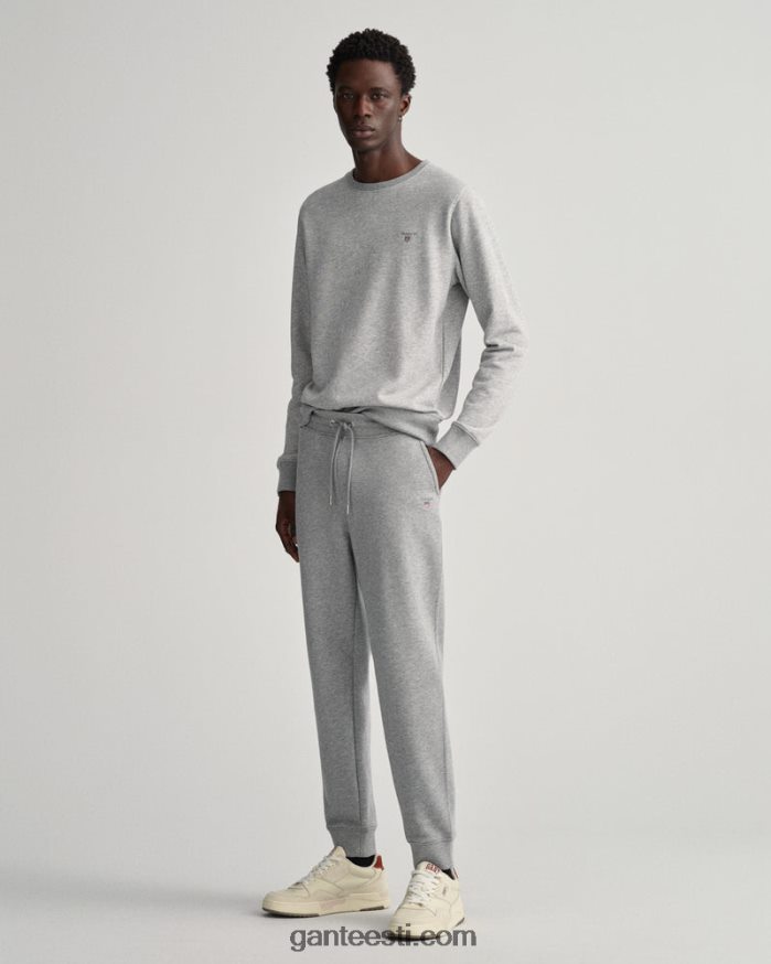 GANT mehed hall melanž originaal dressipüksid NBR64N275