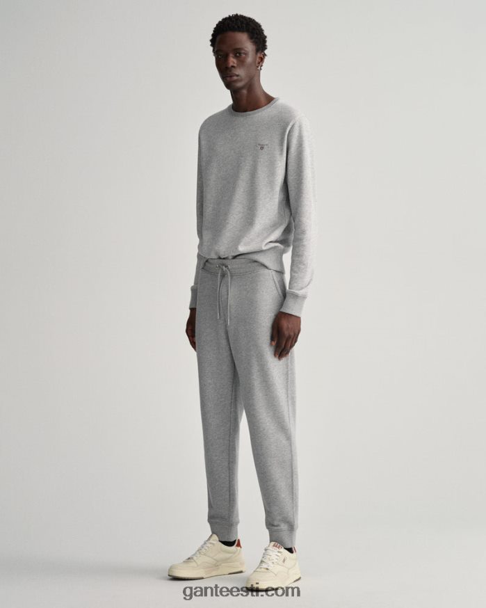 GANT mehed hall melanž originaal dressipüksid NBR64N275