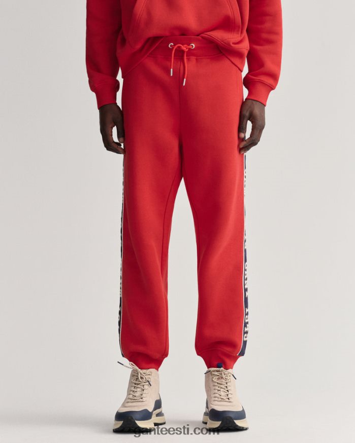 GANT mehed rubiinpunane kontrastse küljega dressipüksid NBR64N228