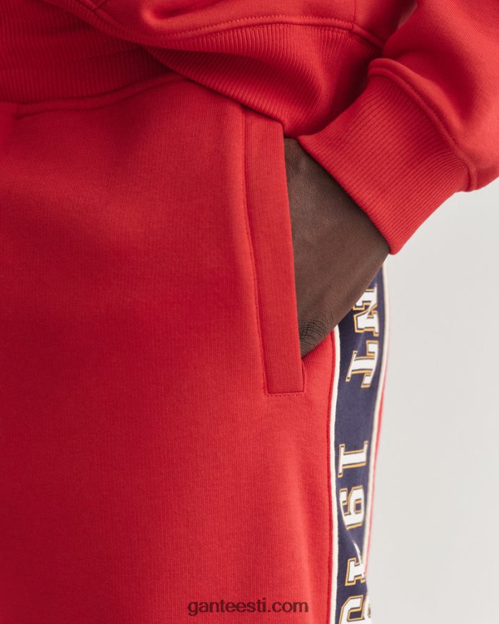 GANT mehed rubiinpunane kontrastse küljega dressipüksid NBR64N228