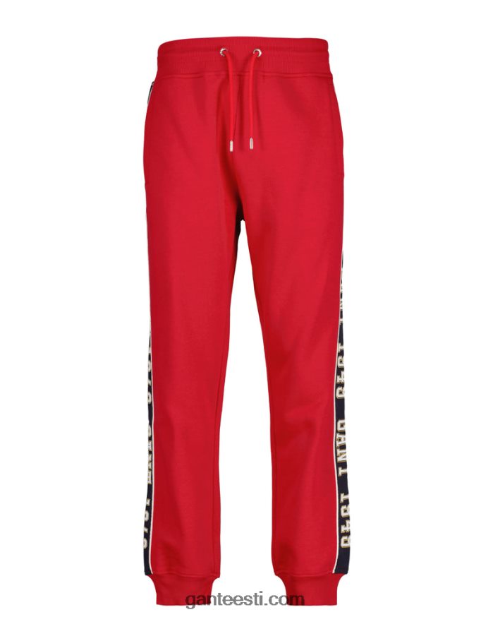 GANT mehed rubiinpunane kontrastse küljega dressipüksid NBR64N228