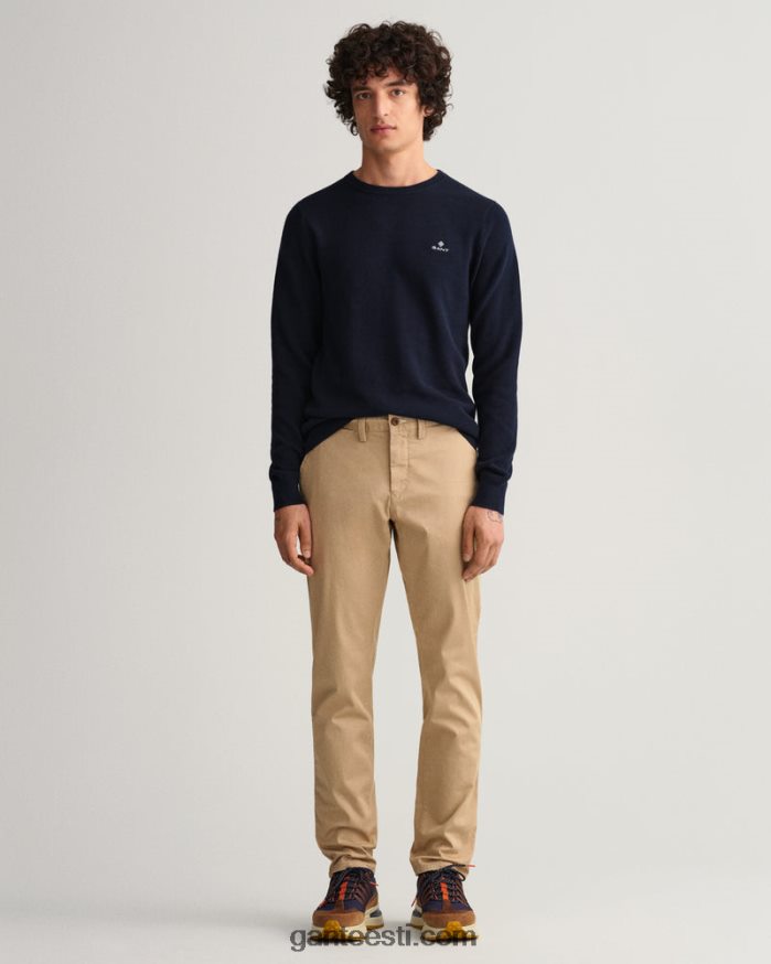 GANT mehed tume khaki hallden slim fit twill chinos NBR64N406