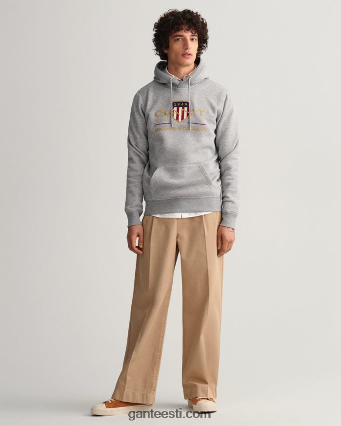 GANT mehed hall melanž arhiivikilbiga kapuuts NBR64N235